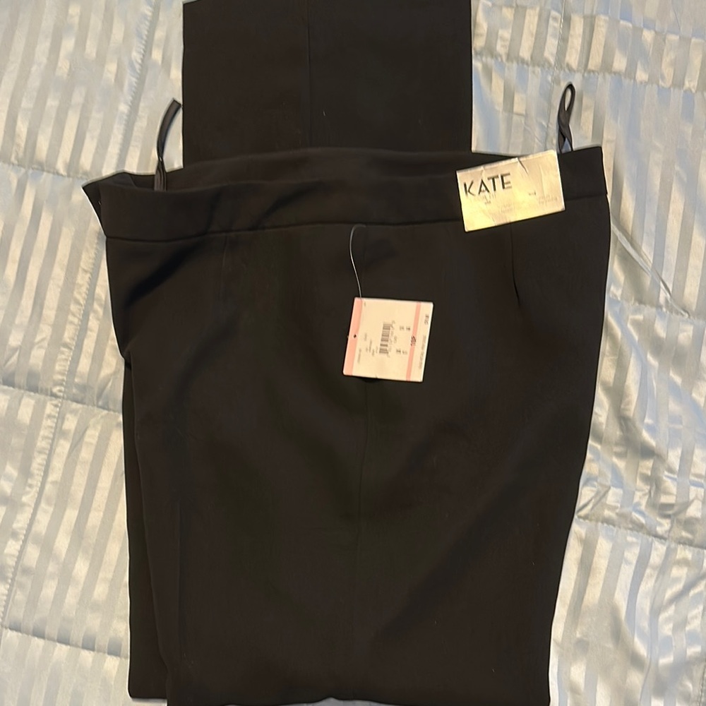 Kasper Black Dress Pants Flat Front Design
